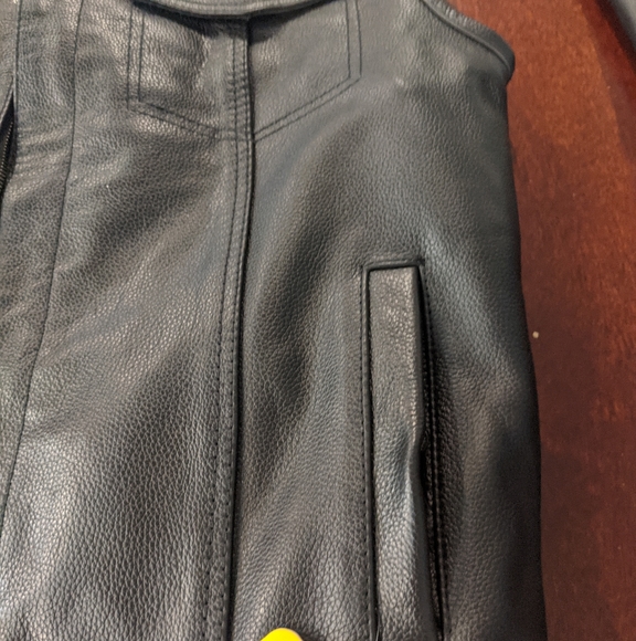 NWT STREET & STEEL CONCEALED CARRY LEATHER BIKER VEST - Picture 5 of 16
